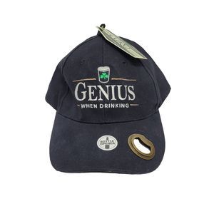 Athentic Genius Ball Cap Beer Hat With Bottle Opener Adjustable One Size Fit All